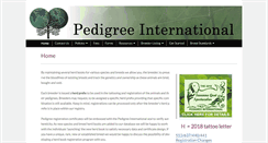 Desktop Screenshot of pedigreeinternational.com