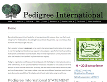 Tablet Screenshot of pedigreeinternational.com